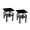 Homeroots Set of Two Black Glass and Metal Square End Tables With Shelf, 2PK 635677 - alternate 1
