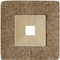 Homeroots 26" X 26" X 2" Brown Concave Square Double Layer Ribbed Wall Plaque 274779 - alternate 2
