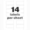 Avery Destructible Asset Tag Labels, 1-1, PK112, Film, 9.44 in W, 1-1/4" x 2-3/4" Dia., White, Rectangle 60537 - alternate 3