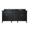 James Martin Vanities Brittany 72" Double Vanity, Black Onyx, w/ 3 CM Phantome Eclos Top 650-V72-BKO-3PHT - alternate 1