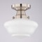 Vaxcel Eastgate 8.75-in Satin Nickel Schoolhouse Semi-Flush Ceiling Light with Frosted Opal Glass C0351 - alternate 2