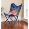 Homeroots 26" Blue And Black Tropical Butterfly Chair 556462 - alternate 2