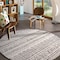 World Rug Gallery Geometric Boho Area Rug 8 ft Round Gray MON843GRAY8RND - alternate 1