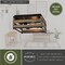 Vaxcel Ravenswood 13-in W Black and Wood Slat Square Farmhouse Flush Mount Ceiling Light Fixture C0265 - alternate 4