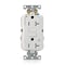 Leviton Plugs&Rcptcls, 20A, 125VAC, Wht, Polycarb G5362-2TW - alternate 1