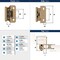 Amerock 1/4in 6mm Overlay Single Demountable Partial Wrap Champagne Bronze Cabinet Hinge, 1 Pair BPR8715CZ - alternate 2