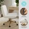 Martha Stewart Eloise Upholstered Office Chair in Off White/Polished Brass CH-232196-2-CR-GLD-MS - alternate 4