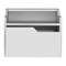 Homeroots 13" White Wood One Drawer Floating Nightstand 543705 - alternate 1