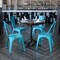 Flash Furniture Crystal Teal-Blue Metal Indoor-Outdoor Stackable Chair, PK4 4-ET-3534-CB-GG - alternate 5