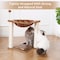 Simple Deluxe Cat Scratching Post for Indoor Cats, Small Cat Tree Tower with Hammock Wooden Interactive Track Bal PTCATTREE18BRN - alternate 4