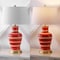 Jonathan Y Julian 29" Traditional Classic Ceramic Urn LED Table Lamp, Red/Beige JYL4026K - alternate 2