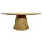 Homeroots 72" Natural Solid Wood Pedestal Base Round Top Dining Table 605987 - alternate 5