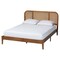 Baxton Studio Fleur Mid-Century Woven Rattan Wood Queen Size Bed 251-13756-ZORO - alternate 1
