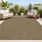 Jonathan Y Maxine Smart Jute Contemporary Border Boho Fine Rib Weave Natural 8 ft. x 10 ft. Area Rug FXV202A-8 - alternate 1