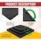Mytee Products 24in x 24in x 2in Heavy-Duty Outrigger Pads w/ Recessed Radius - Black, 4PK ORP-242420-RRx4 - alternate 6