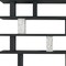 Homeroots 71" Black And White Wood And Faux Marble Five Tier Geometric Bookcase 722398 - alternate 2