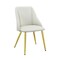 Homeroots Set of Two White and Gold Upholstered Faux Leather And Metal Dining Side Chairs, 2PK 573327 - alternate 3