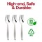 Smarty Had A Party Silver Disposable Plastic Serving Forks (150 Forks), 150PK 2643-CASE - alternate 3