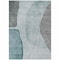 Homeroots 9' X 12' Teal Blue Aqua And Gray Abstract Washable Indoor Outdoor Area Rug 582036 - alternate 3