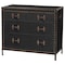 Baxton Studio Benton Vintage Black Canvas 4-Drawer Storage Cabinet 252-13914-ZORO - alternate 1