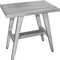 Homeroots 18" X 18" Gray Solid Wood Rectangular Shower Bench 383380 - alternate 2