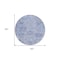 Homeroots 8' Sky Blue Ivory And Gray Round Damask Washable Indoor Outdoor Area Rug 603787 - alternate 4