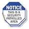 Signmission Notice This Is a Security Patrolled, 4 inch X 4 inch, Vinyl Decal, 2PK OC-D-2PACK-4-188 - alternate 1