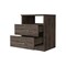 Homeroots 20" Brown Two Drawer Faux Wood Nightstand 534891 - alternate 2