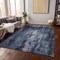 Homeroots 3' X 5' Navy Blue Black And Gray Abstract Washable Indoor Outdoor Area Rug 603167 - alternate 2