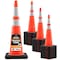 Xpose Safety 36 in Slim Line Orange Traffic Cone, PVC, 6 in & 4 in Reflective Collar, DOT Approved, 24 PK OTC36SL-64-24-X - alternate 1