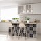 Homeroots 12" X 12" Gray and Black The Clover Peel and Stick Removable Tiles 556439 - alternate 3