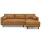 Homeroots 102" Sienna Leather Sofa With Brown Legs 641045 - alternate 1