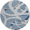Homeroots 8' Gray Round Abstract Washable Indoor Outdoor Area Rug 599126 - alternate 2