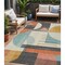 Homeroots 5' X 8' Gray Gold And Salmon Geometric Washable Indoor Outdoor Area Rug 617981 - alternate 1