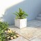 Leisuremod Sprout Square Fiberstone & MgO Clay Planter with Protective Cover, Weatherproof, No Assembly SP15W - alternate 2