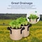 Ipower Plant Grow Bag 2-Gallon Heavy Duty Fabric Pots, 300G Thickened Nonwoven Containe, Tan, 5PK GLGROWBAG2X5TANV5 - alternate 3