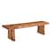 Homeroots 68" Brown Solid Wood Live Edge Dining Bench 565287 - alternate 2