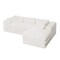 Homeroots 121" White Corduroy Compression Foam Sofa 719554 - alternate 3