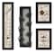 Homeroots Set Of Four Kitchen Collection V with Seven Peg Mug Rack 2 Black Framed Print Kitchen Wall Art, 4PK 405957 - alternate 1