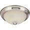 Home Impressions 11'' Brushed Nickel Incandescent Flush Mount Ceiling Light Fixture, 2PK IFM211BNT - alternate 2
