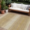 Homeroots 10' X 14' Gold And Beige Abstract Washable Indoor Outdoor Area Rug 599963 - alternate 1