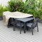 Leisuremod Chelsea Rectangular Outdoor Rain Cover for 87in Patio Dining Table and Chairs Set, Brown CC87RC - alternate 2