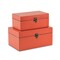 Homeroots Set of Two Coral Wooden Storage Boxes, 2PK 399680 - alternate 1