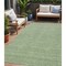 Homeroots 5' X 8' Green And Beige Geometric Washable Indoor Outdoor Area Rug 594384 - alternate 1