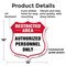 Signmission Restricted Area Shield Sign Authorized P, 18 Inch X 18 Inch, Plastic Sign SHI-P-18-456 - alternate 3