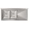 Koolmore 63 in. 18-Gauge 2-Compartment Commercial Sink with Backsplash and 24 in. Right Drainboard KM-SB182414-24R3 - alternate 3