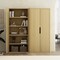 Manhattan Comfort Rivington 38in Bookcase Cabinet in Natural Oak - Set of 2 2-BC004-NA - alternate 2