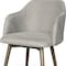 Homeroots Gray And Brown Upholstered Fabric Dining Arm Chair 576835 - alternate 3