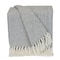 Homeroots Handloomed Light Gray Cotton Throw Blanket with Tassels 476199 - alternate 1