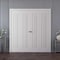 Sartodoors Sliding Closet Double Bi-fold Doors 72x84 inches White Solid Core Modern Interior ROYAL9888DBF-EMAL-7284 - alternate 1